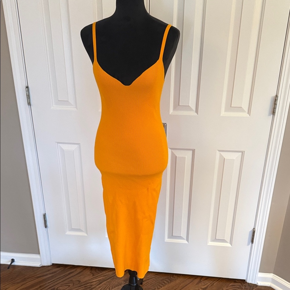 J. Crew Orange Midi Dress - Picture 4 of 14